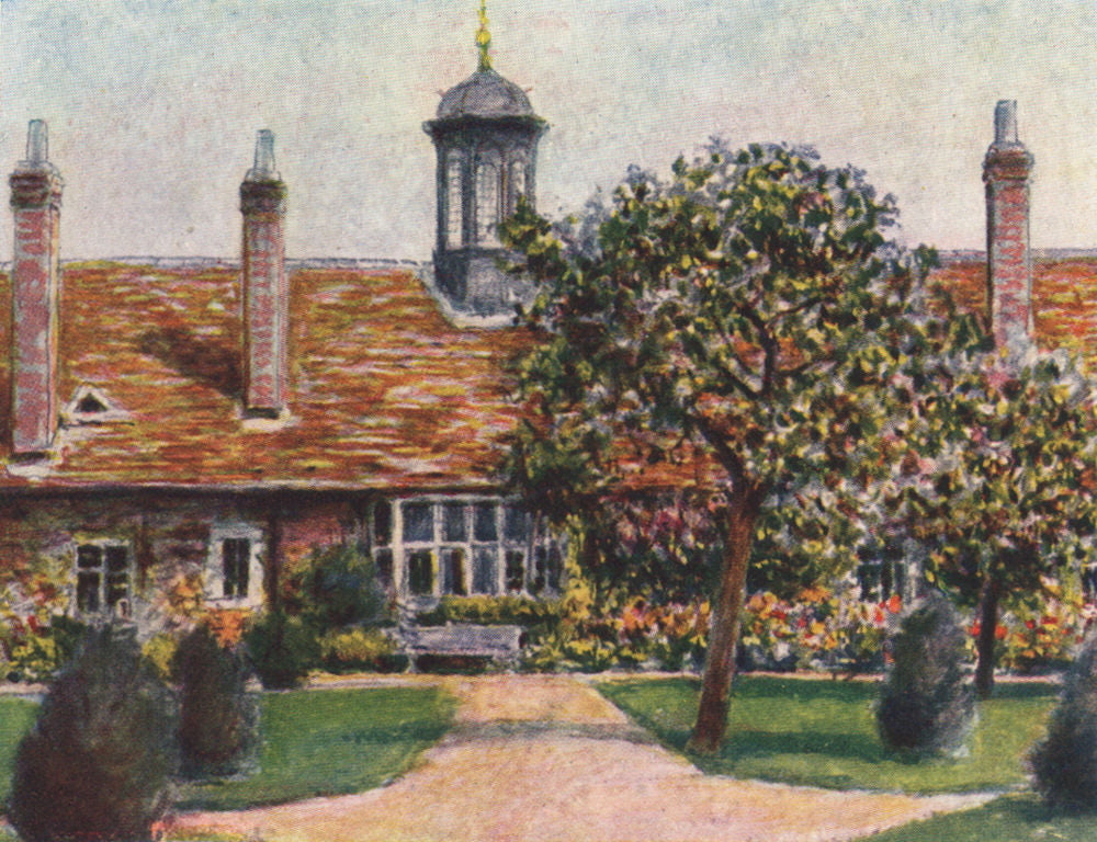 ABINGDON. 'Almshouses of Abingdon' by Mortimer Menpes. Oxfordshire. SMALL 1906